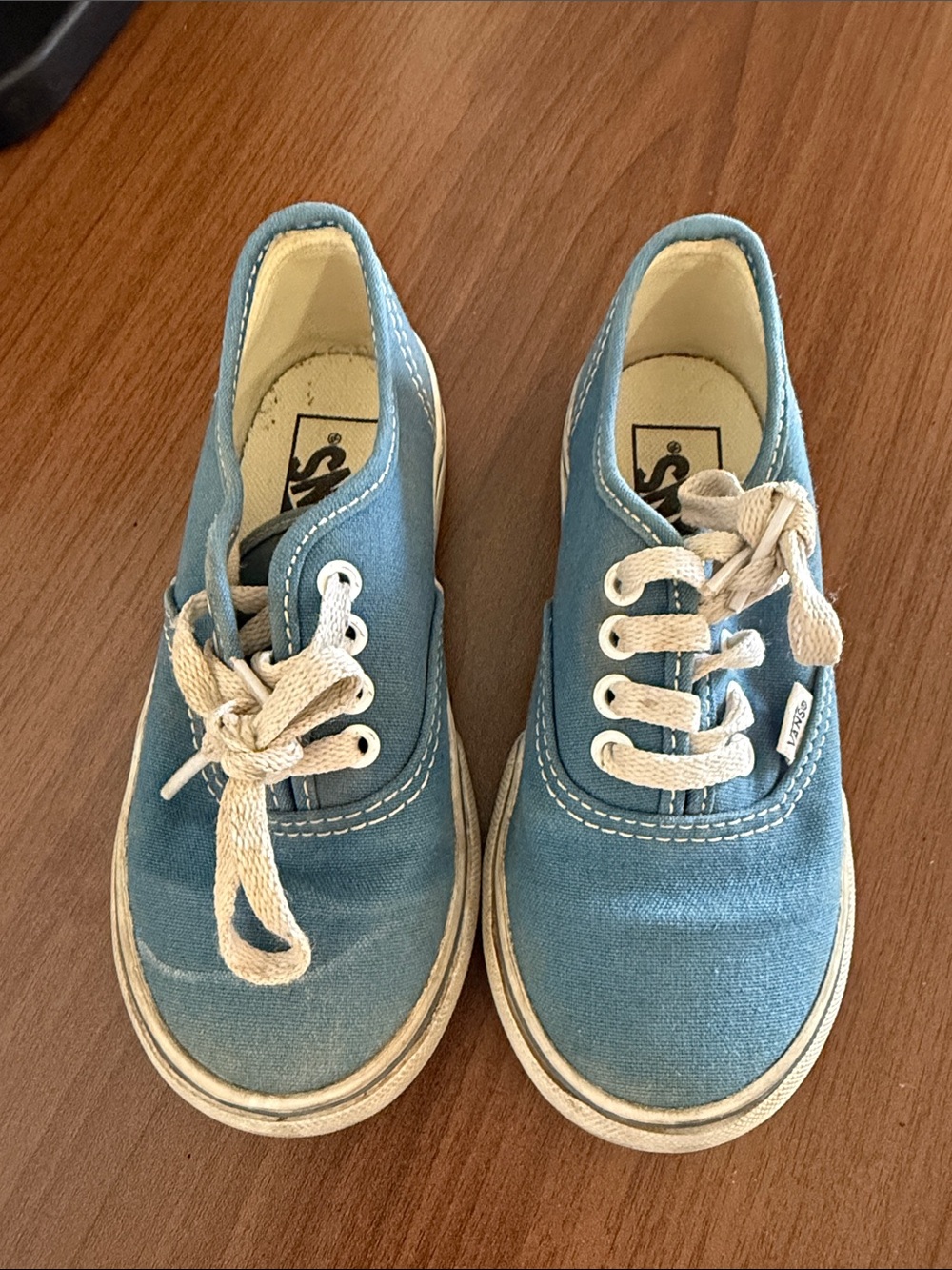 Vans Kids Light Blue Canvas Lace-Up Sneakers